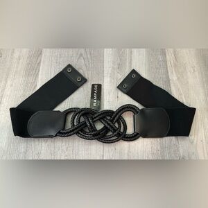 Rampage Black Waist Elastic Belt. Size 1X.
